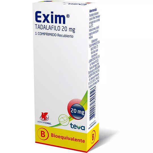 Exim (B) Tadalafilo 20mg 1 Comprimidos Recubiertos