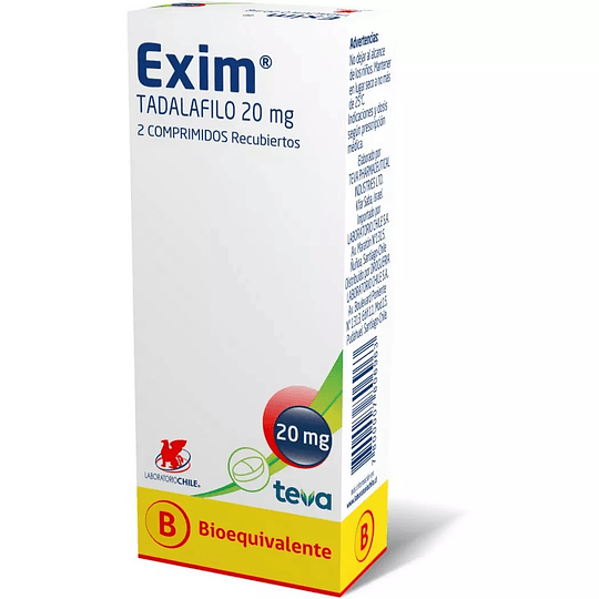 Exim (B) Tadalafilo 20mg 2 Comprimidos Recubiertos