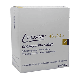 Clexane 40 mg / 0,4 ml 10 Jeringas inyectables