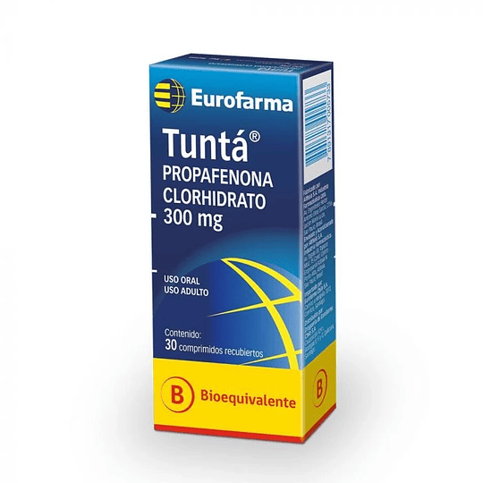 Tunta Propafenona 300 Mg 30 Comprimidos Recubiertos