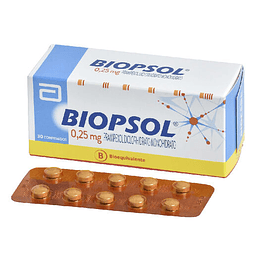 Biopsol (Bioequivalente) 0,25mg envase de 30 comprimidos