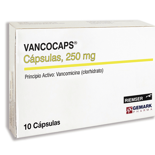 Vancocaps, 250 mg, 10 cápsulas
