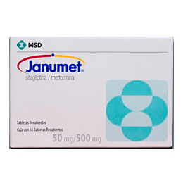 Janumet 50 mg / 500 mg 56 tabletas
