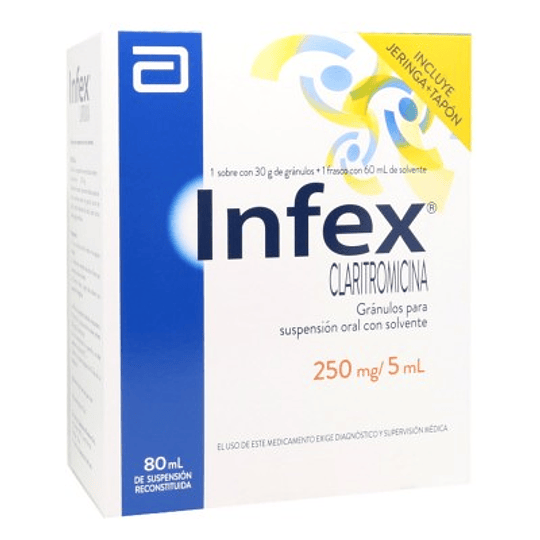 Infex 250 mg / 5 ml suspensión 80 ml
