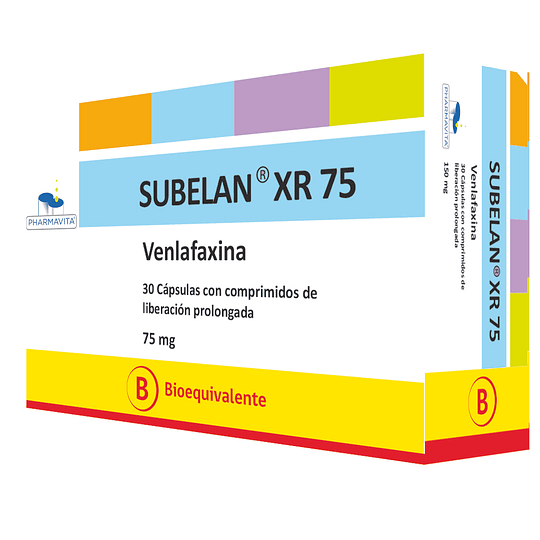 Subelan XR (Bioeq) Venlafaxina 75mg 30 Cápsulas Prolongadas