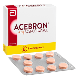 Acebron (Bioequivalente) Acenocumarol 4mg 20 Comprimidos