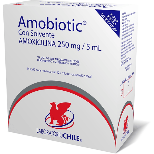 Amobiotic 250 mg / 5 ml suspensión 120 ml