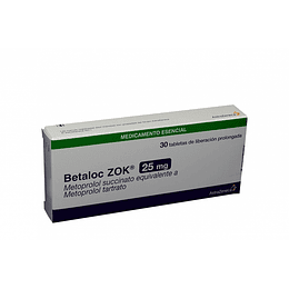 Betaloc Zok 25 mg 30 Comprimidos