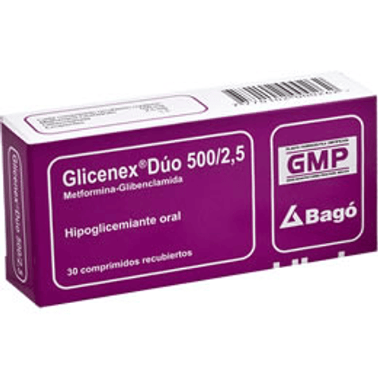 Glicenex Duo 500 / 2,5 mg 30 Comprimidos