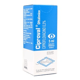 Ciproval 0,3% Solución oftálmica 5 ml