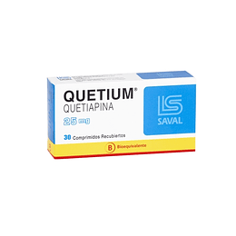 Quetium 25 mg 30 comprimidos