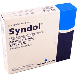 Syndol 60 mg / 2 ml 5 ampollas
