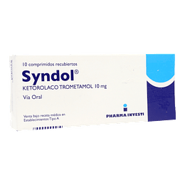 Syndol Ketorolaco 10mg 10 Comprimidos Recubiertos