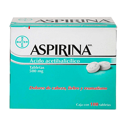 Aspirina 500mg por 100 comprimidos 