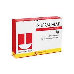 Supracalm (Bioequivalente) Paracetamol 1g 20 comprimidos