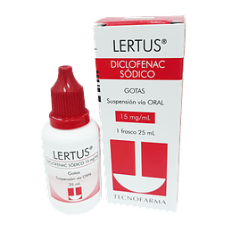 Lertus Diclofenaco Sódico 15mg/ml Oral Gotas 25ml