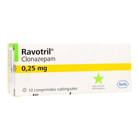 Ravotril 0,25 mg 10 comprimidos sublingual 