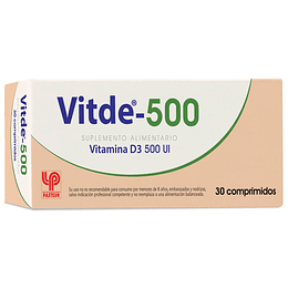 Vitde 500 UI por 30 comprimidos