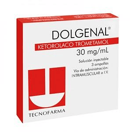 Dolgenal Ketorolaco 30mg/ml Inyectable 3 Ampollas