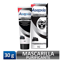 Asepxia Carbón Detox Mascarilla purificante 30 gramos