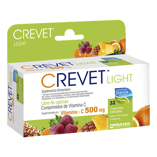 Crevet Light 500mg por 32 comprimidos masticables