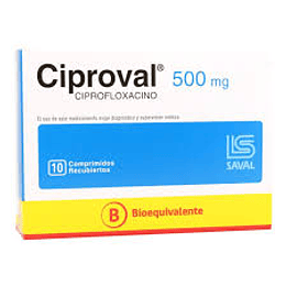 Ciproval 500 mg 10 comprimidos