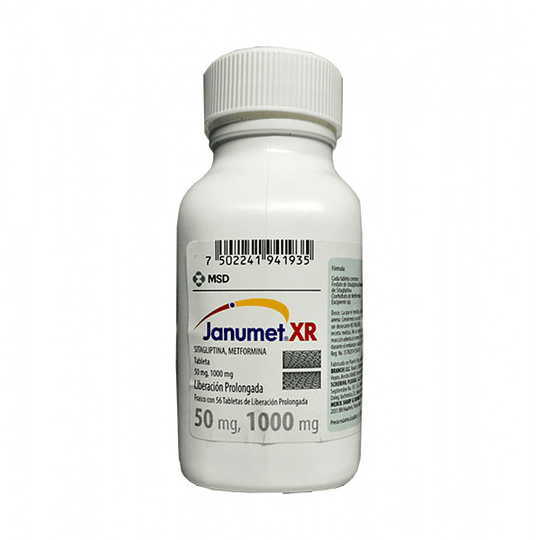 Janumet XR 50 mg / 1000 mg 56 tabletas.