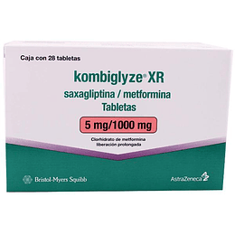 Kombiglyze XR 5 mg / 1000 mg, 28 tabletas.