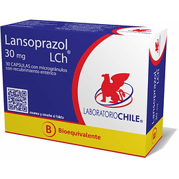 Lansoprazol 30mg por 30 cápsulas (Bioequivalentes)