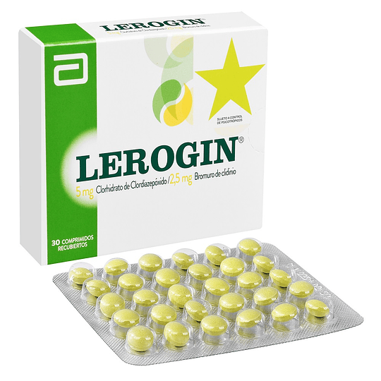 Lerogin 5 mg / 25 mg, 30 comprimidos recubiertos.