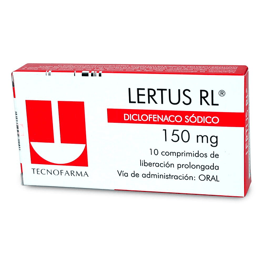Lertus RL Diclofenaco Sódico 150mg 10 Comprimidos Prolongados
