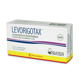Levorigotax (B) Levocetirizina 5mg de 60 comprimidos.