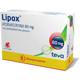 Lipox 80 mg 30 comprimidos