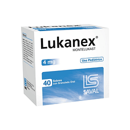 Lukanex pediátrico 4 mg, 40 sobres.