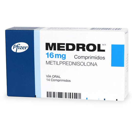 Medrol Metilprednisolona 16mg 14 Comprimidos