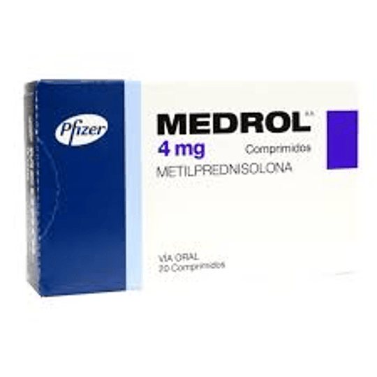 Medrol Metilprednisolona 4mg 20 Comprimidos