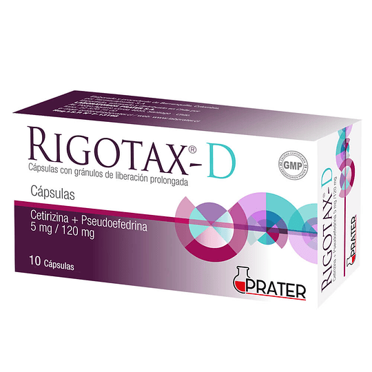 Rigotax-D, 10mg por 30 Cápsulas