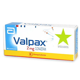 Valpax 2 mg 30 comprimidos (Disponible sólo para compra en Local)