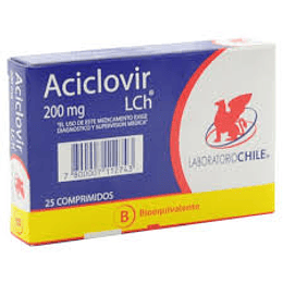 Aciclovir (Bioequivalente) 200 mg 25 comprimidos 