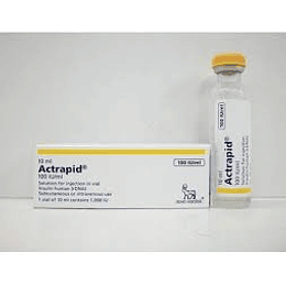 Actrapid Solución Inyectable Ampolla 100IU /ml por 1