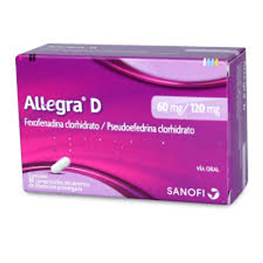 Allegra D 60 mg / 120 mg, 20 comprimidos