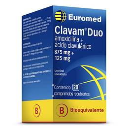 Clavam Duo 875 / 125 mg, 20 Comprimidos