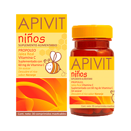 Apivit Niños 60 mg, 30 Comprimidos masticables
