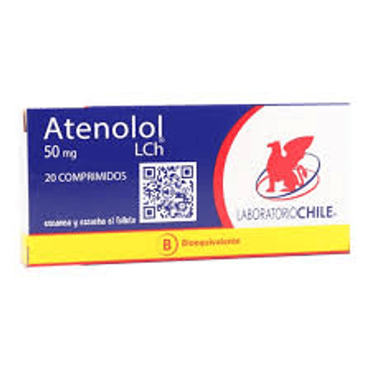 Atenolol 50 mg 20 comprimidos