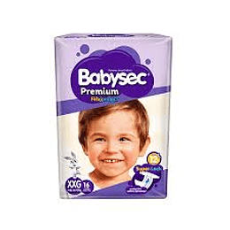 Pañales Babysec Premiun XXG 16 unidades