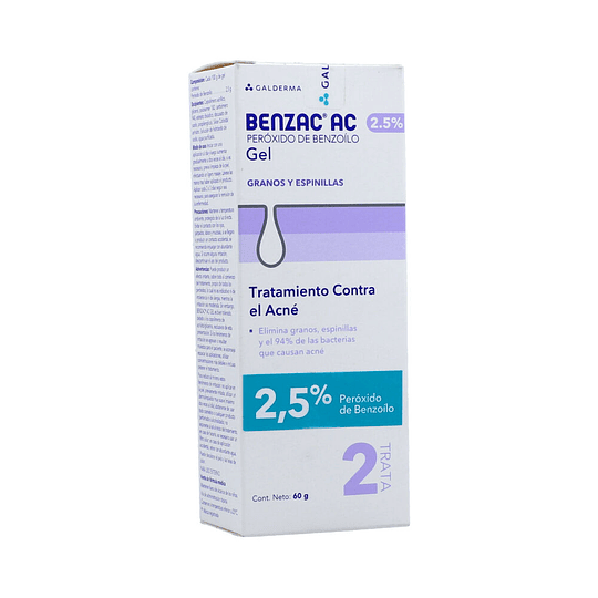 Benzac-AC Gel 2,5% 60 gramos