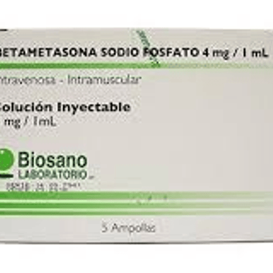 Betametasona 4 mg / 1 ml 5 ampollas inyectables