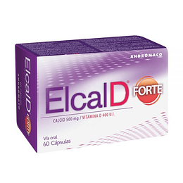 Elcal D Forte 450 mg + Vitamina D 60 cápsulas
