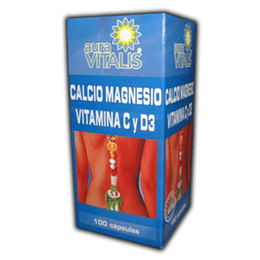 Calcio Magnesio Vitamina C y D3 100 cápsulas