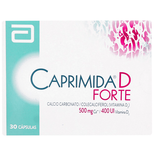 Caprimida D Forte Calcio/Vitamina D3 30 Cápsulas